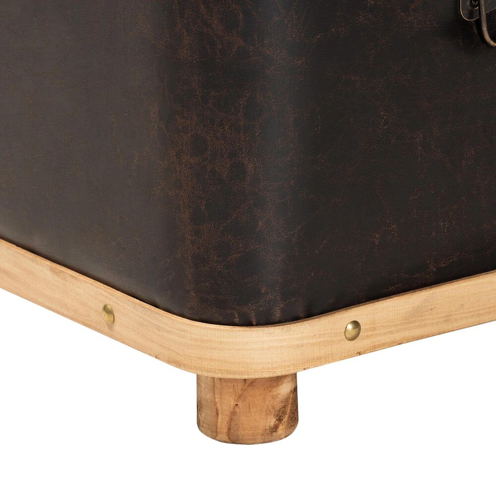 Baxton Studio Gendry Storage Ottoman in Dark Brown, , large