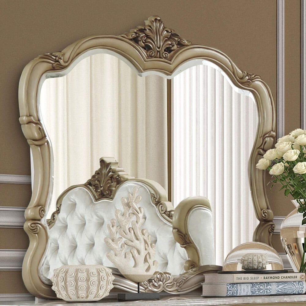 New Heritage Design Monique Dresser Mirror in Champagne, , large