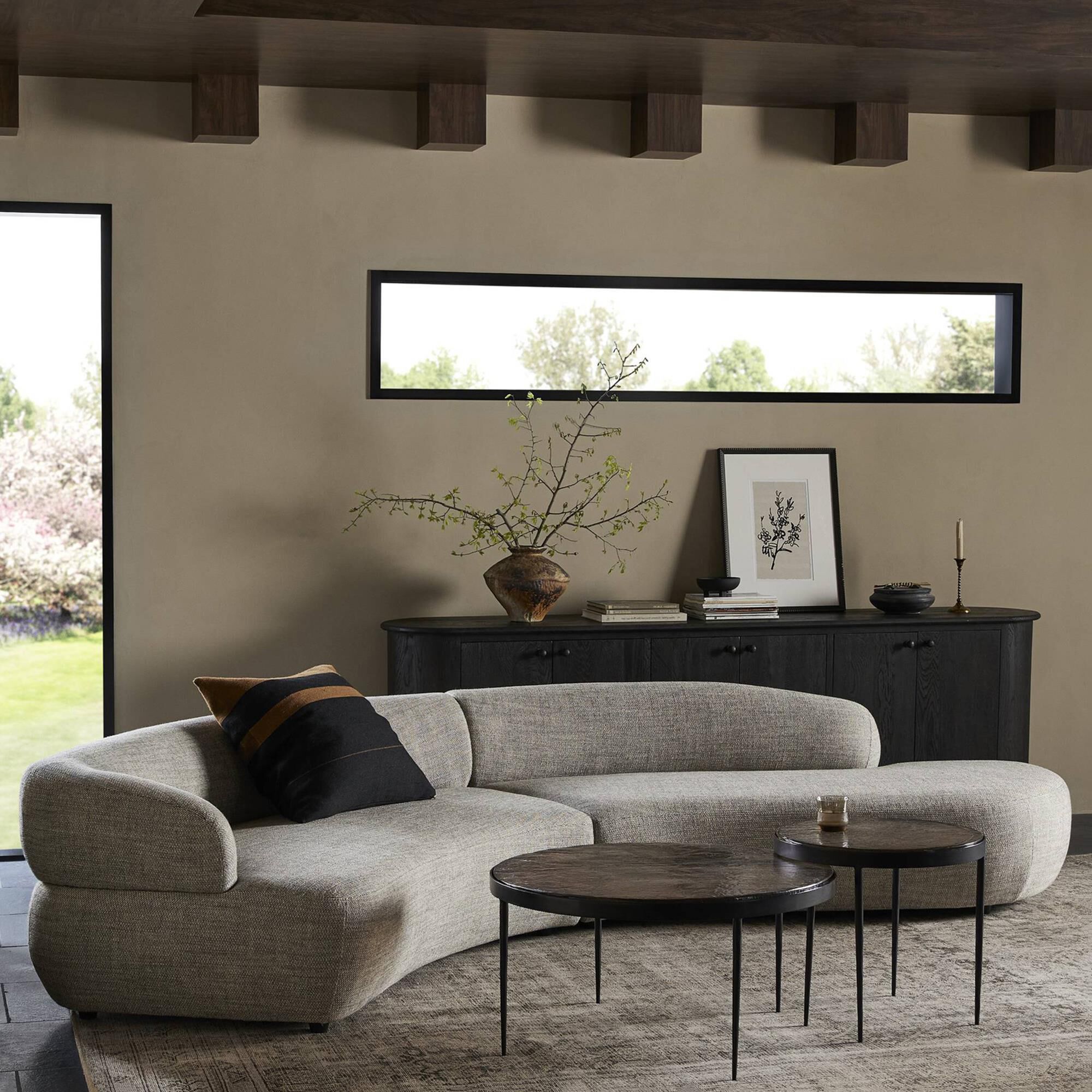 Four Hands Belen 2Pc Sectional w/ RAFC-Thames Coal