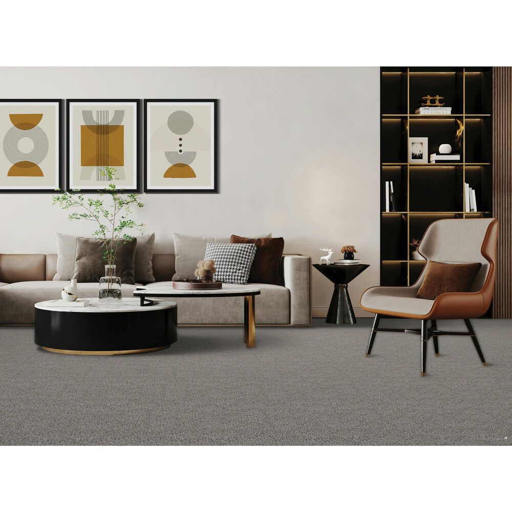 Mohawk SmartStrand Silk Luxuriant Surface Carpet in White Linen, , large