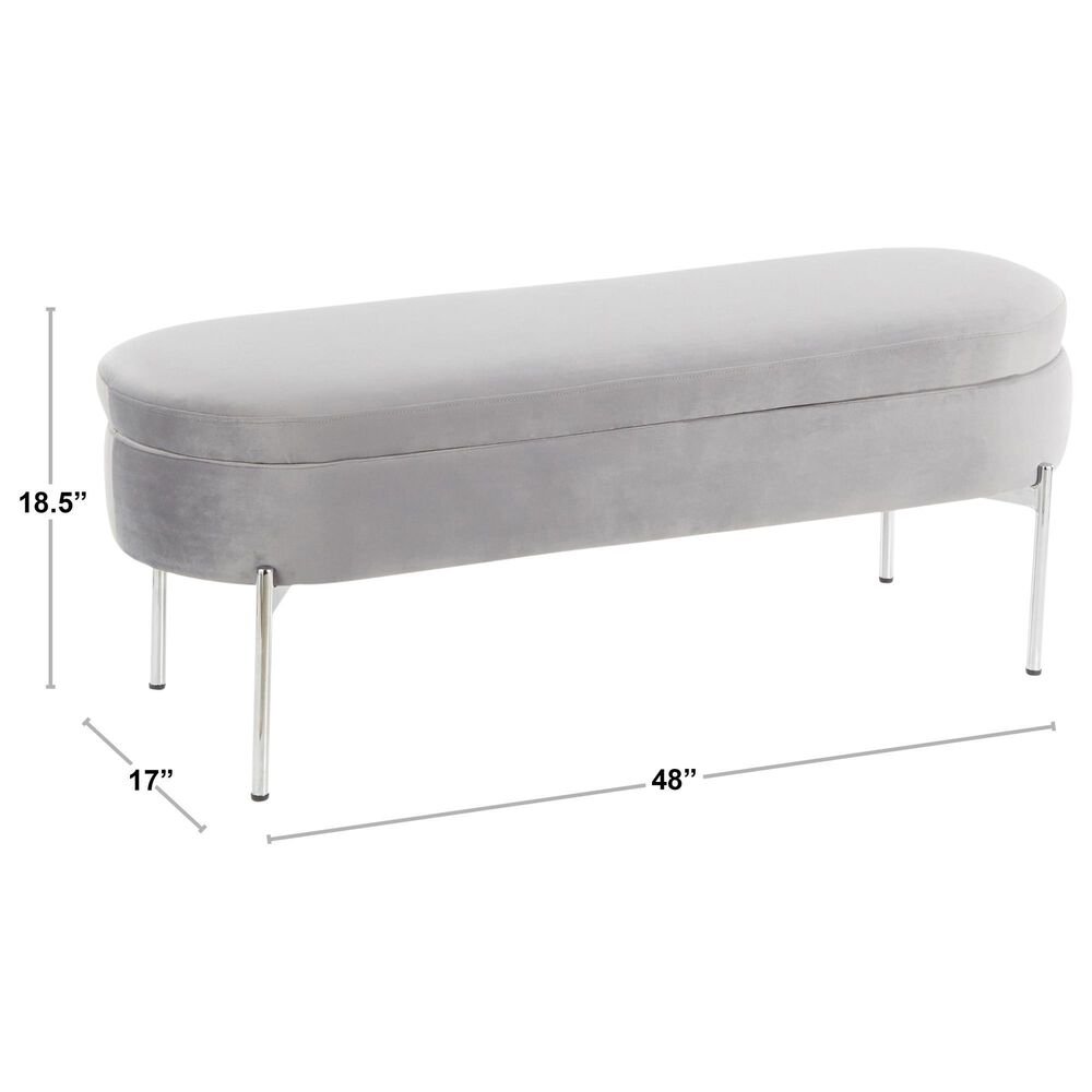Lumisource Chloe Storage Bench in Green/Gold, , large