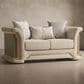 Furniture of America Ospray Stationary Loveseat with Accent Pillows in Metallic Taupe, , large