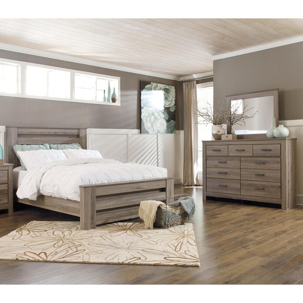 Ashley Zelen 3-Piece Queen Bedroom Set in Warm Gray, , large