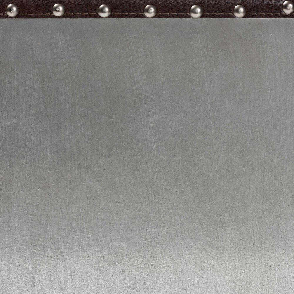 Baxton Studio Jacey 2-Drawer End Table in Silver, , large