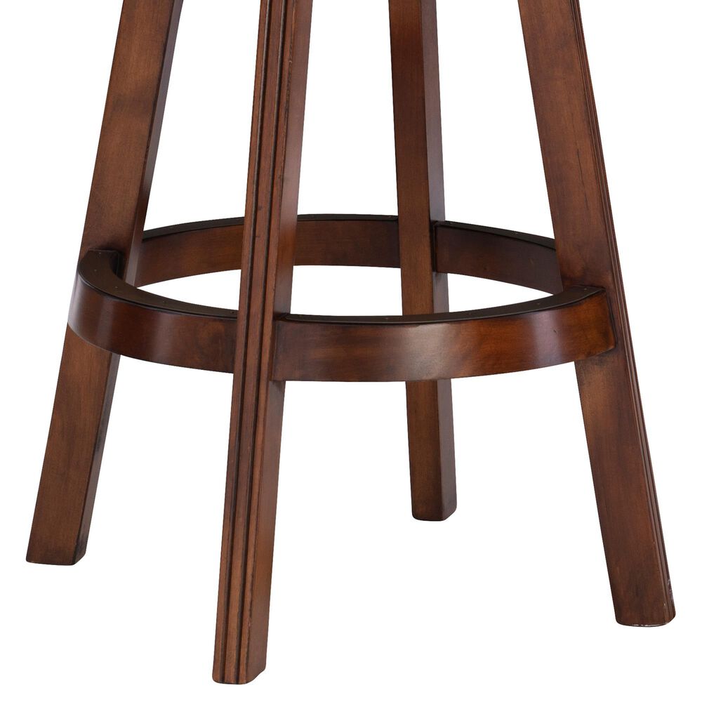Linon Home Decor Brandon Swivel Bar Stool in Cherry, , large