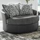 Ashley Brixley Pier Oversized Swivel Accent Chair in Graphite, , large