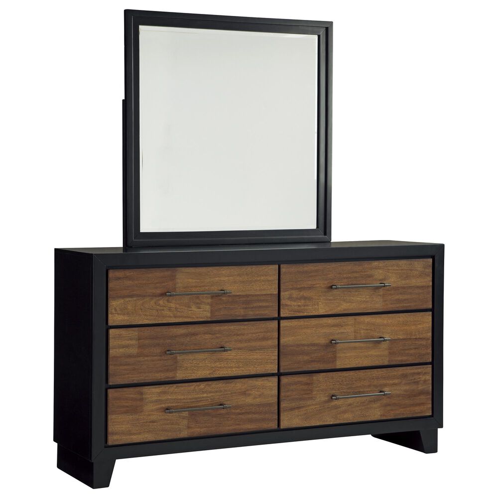 Ashley Kraeburn Dresser and Mirror in Black and Brown, , large