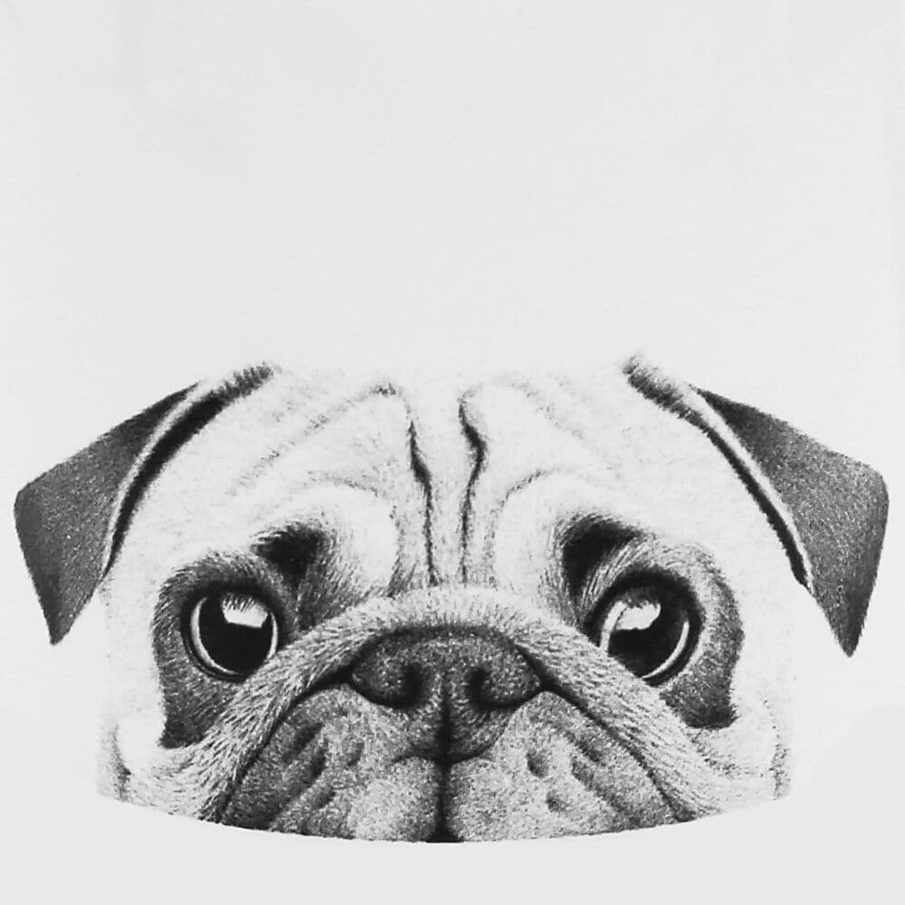 Pavilion Pugs and Kisses 17 Oz Mug in Gray and White, , large