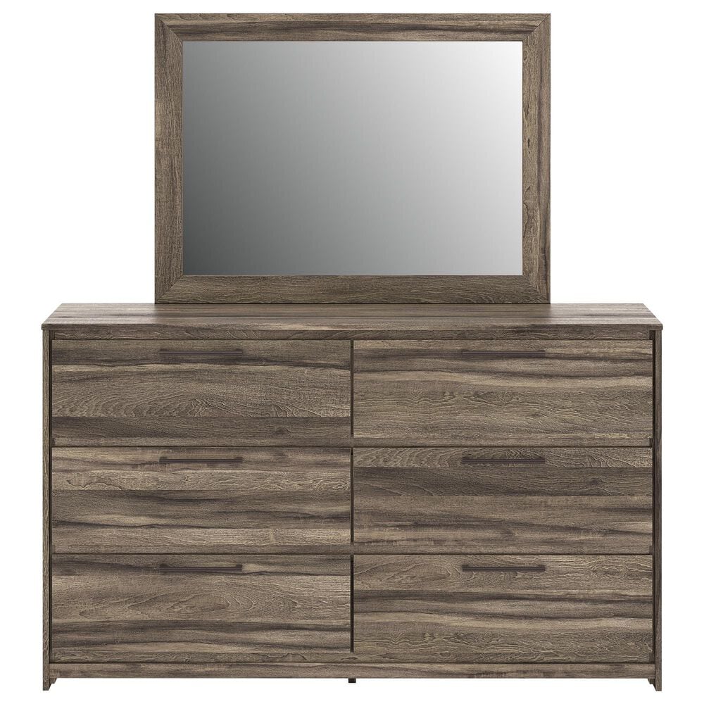 Ashley Elbrim 3-Piece Full Panel Bedroom Set in Weathered Brown, , large