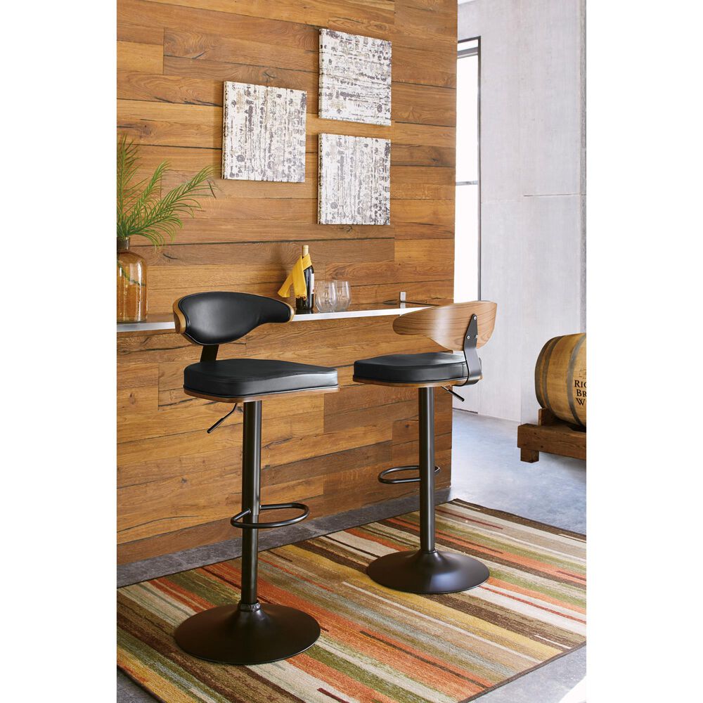 Ashley Bellatier Swivel Bar Stool in Brown and Black, , large