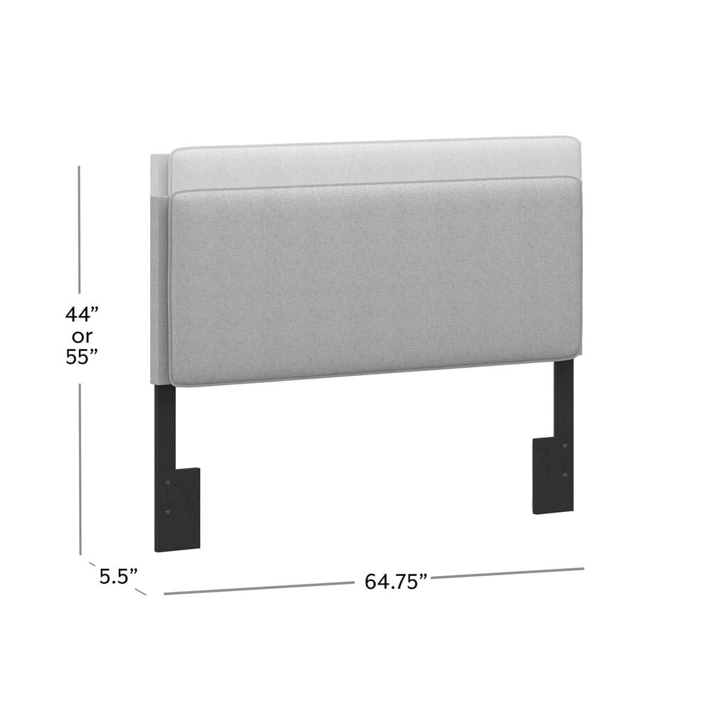 The Monday Company Emslie Upholstered Full Queen Headboard in Gray, , large