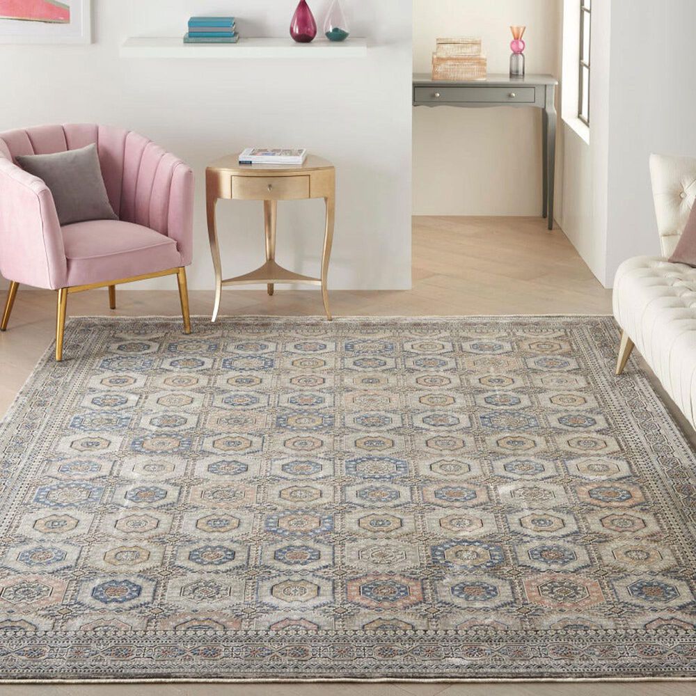 Nourison Starry Nights STN09 8&#39; x 10&#39; Grey and Navy Area Rug, , large