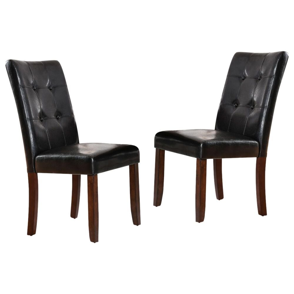 Furniture of America John Side Chair in Brown Cherry (Set of 2), , large