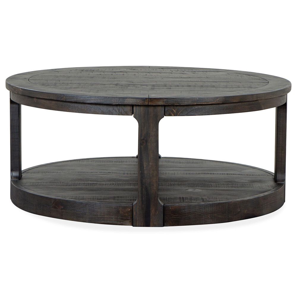 Nicolette Home Boswell Round Cocktail Table with Caster in Peppercorn, , large