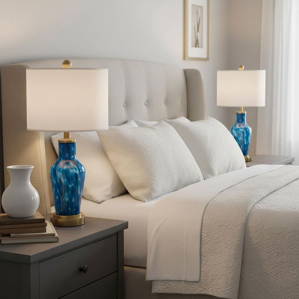 Adesso Grady Table Lamp in Blue (Set of 2), , large