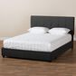 Baxton Studio Netti Queen Storage Bed with Dark Grey Upholstered in Black, , large
