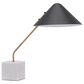 Zuo Modern Pike Table Lamp in Black and White Marble, , large