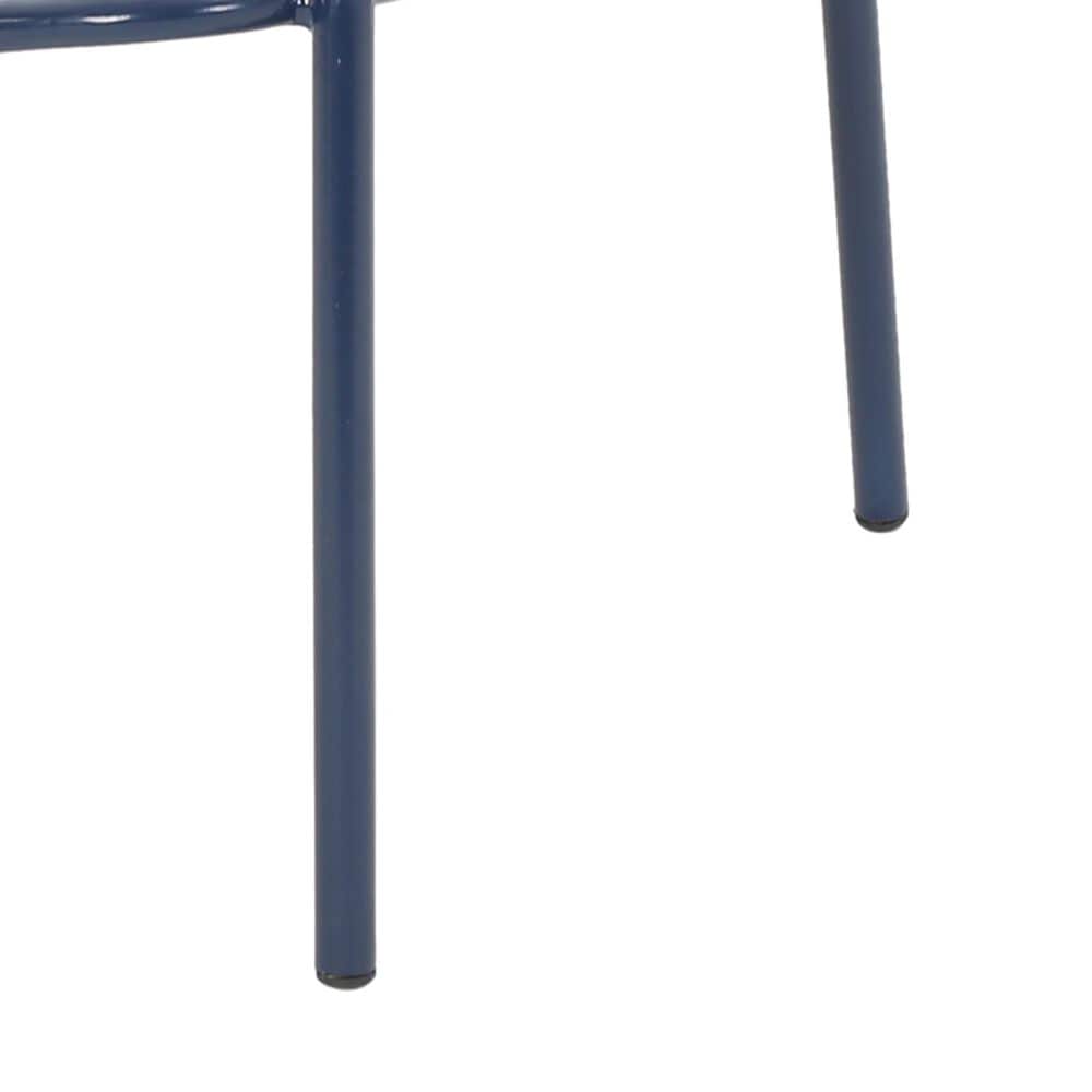 Hearth and Haven Kincaid Outdoor Stackable Mesh Chair in Navy (Set of 2), , large