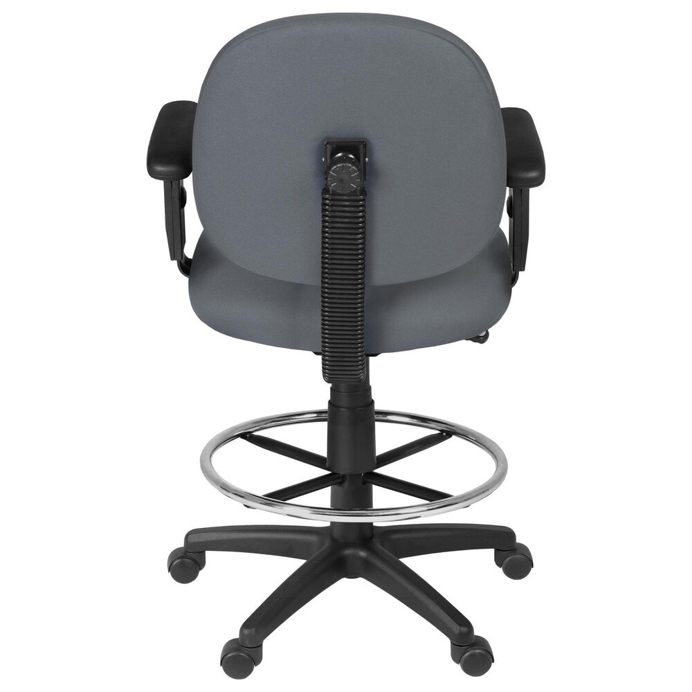 Regency Global Sourcing Comfort Series Swivel Computer Task Chair with Adjustable Arms and Drafting Kit in Grey, , large