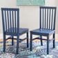 Linon Home Decor Percival Side Chair in Navy Blue (Set of 2), , large