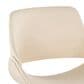 LumiSource Fabrico Side Chair with Cream Faux Leather Cushion in Dark Walnut (Set of 2), , large