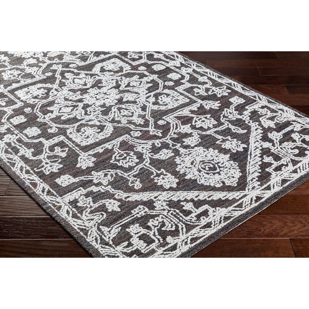 Surya Piazza 8&#39; x 10&#39;  White, Charcoal Area Rug, , large