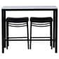Linon Home Decor Betty 3-Piece Faux Marble Pub Set in Black and White, , large