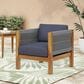 Hearth and Haven Laurel Outdoor Club Chair with Cushion in Dark Gray (Set of 2), , large