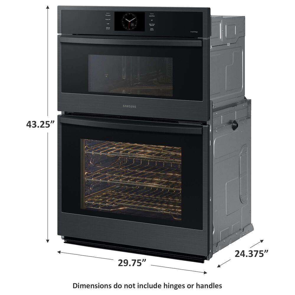 Samsung 30&quot; Microwave Combination Wall Oven with Steam Cook in Matte Black, , large
