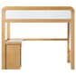 Walker Edison Adyn Twin Loft Bunk Bed with Desk in Natural Pine, , large