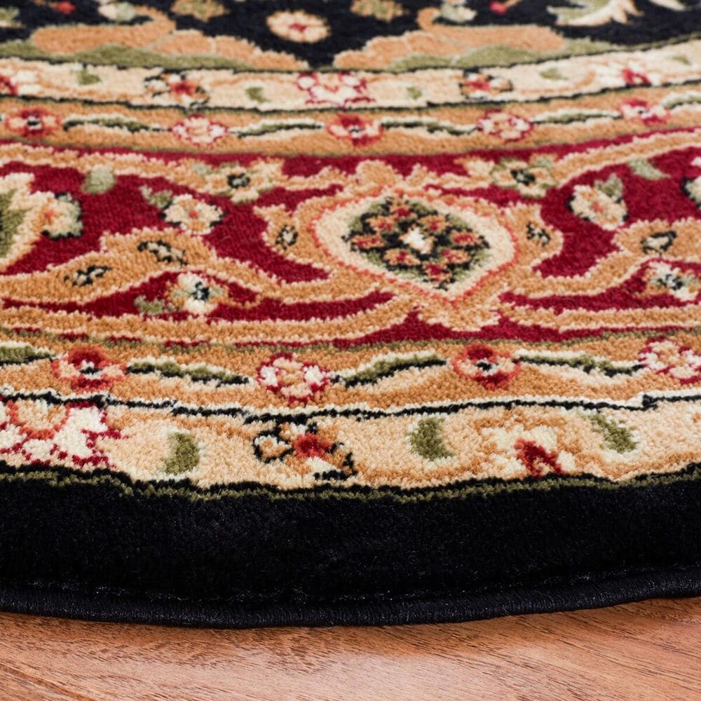 Safavieh Lyndhurst  LNH330  6&#39; Round Black and Red Runner, , large