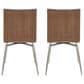 Lumisource Mason Contemporary Dining/accent Chair with Swivel in Stainless Steel, Walnut Wood, and Grey Fabric - Set of 2, , large