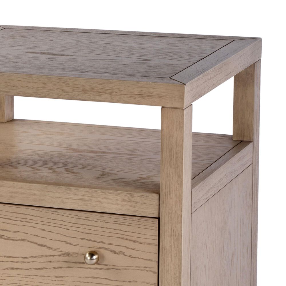 Butler Specialty Company Nora 2 Drawer Nightstand with Open Shelf in Light Oak, , large