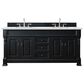 James Martin Vanities Brookfield 72" Double Bathroom Vanity in Antique Black with 3 cm Ethereal Noctis Quartz Top and Rectangle Sinks, , large