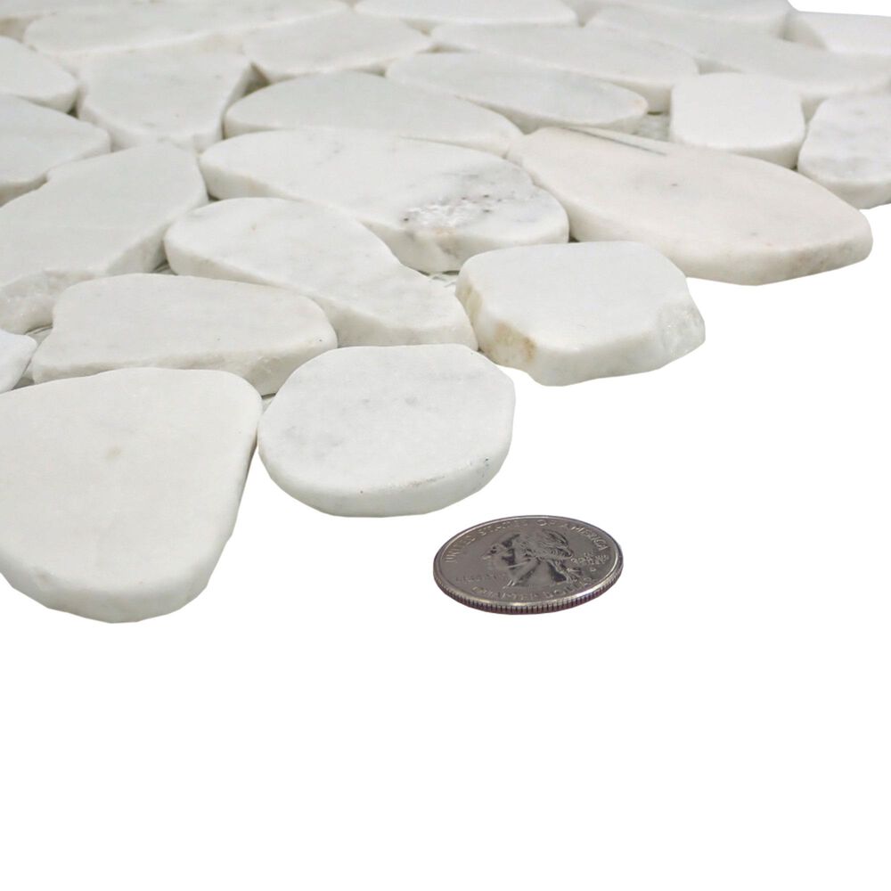 Emser Opuscar White 12" x 12" Honed Natural Stone Mosaic Sheet, , large
