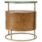 Eichholtz Velutto 1 Drawer Nightstand in Caramel and Brushed Brass, , large