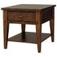 Belle Furnishings Lake House End Table in Rustic Brown Oak, , large