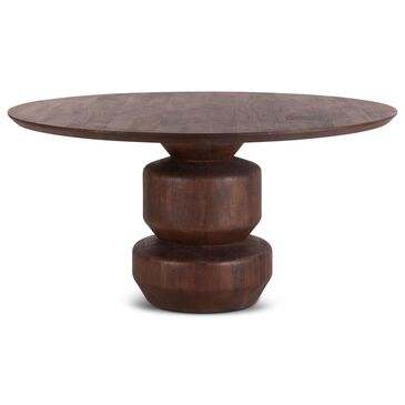 Home Trends & Design Cambridge Pedestal Dining Table in Matte Brown, , large