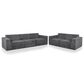 Furniture of America Facil 5-Piece Modular Track Arm Sofa Set in Dark Gray, , large