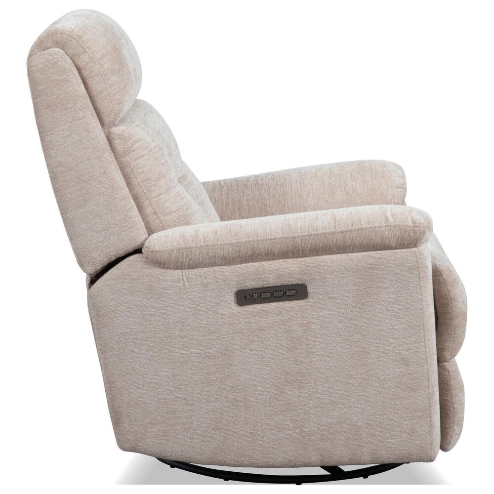 Flexsteel Sophisticated Power Swivel Gliding Recliner with Power Headrest and Lumbar in Oat, , large