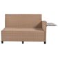 HOMLUX 5-Piece Outdoor Conversation Set with 2 Extendable Side Tables and Brown Rattan in Light Gray, , large