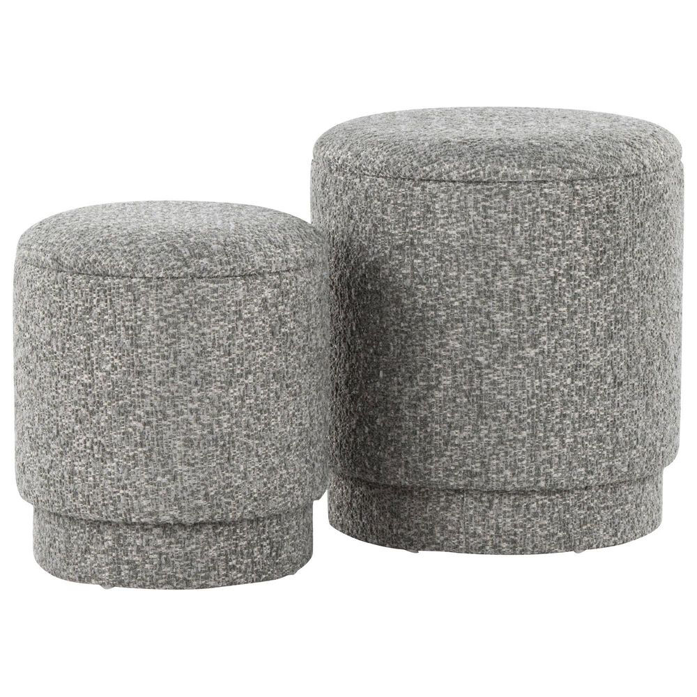 Lumisource Marla 2-Piece Upholstered Ottoman Set in Light Green, , large