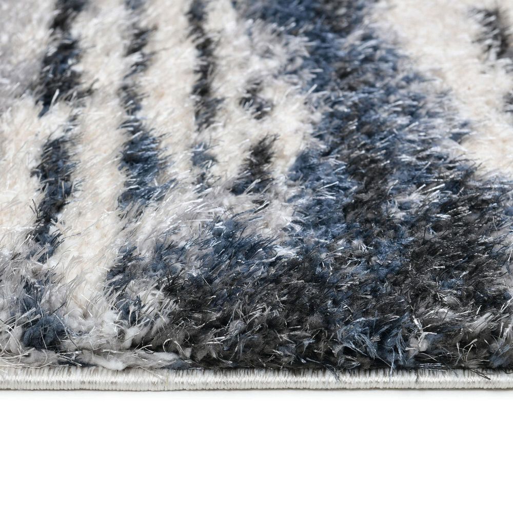 Central Oriental Pulse Aubriella Beige and Blue 5'3" x 7'3" Area Rug, , large