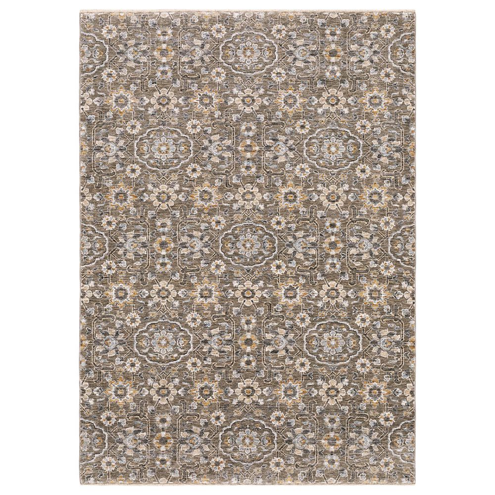Oriental Weavers Maharaja Ames 532D 6"7" x 9"6" Grey and Tan Area Rug, , large