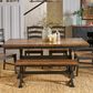 A-America Stone Creek Trestle Dining Table in Chicory and Slate Black - Table Only, , large