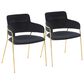Lumisource Napoli Chair in Black and Gold (Set of 2), , large