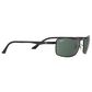 Rayban Glasses Sunglasses with Green Lenses in Polished Black, , large