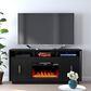 Legends Home Sunset 67" Fireplace Console with Fireplace Insert in Seal Skin Black, , large