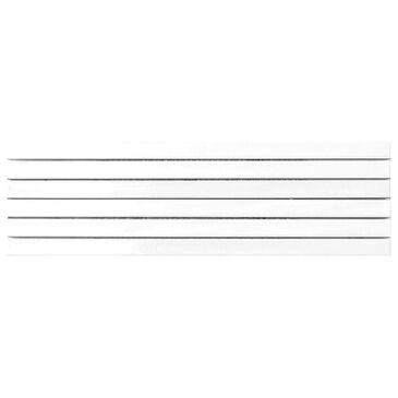 Emser Paralline White 5" x 18" Galazed Ceramic Mosaic Sheet, , large