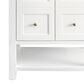 James Martin Vanities Breckenridge 30" Single Bathroom Vanity in Bright White with 3 cm Ethereal Noctis Quartz Top and Rectangular Sink, , large